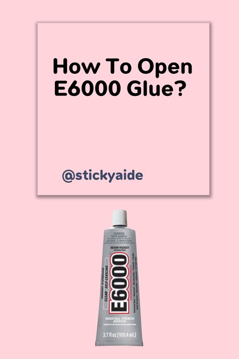 E6000 is a good quality, versatile device that is easy to use. But if you can’t open the E6000 glue, here are some tips. 

Well, the E6000 glue is a craft adhesive. It is suitable for glass, metal, fiberglass, masonry, ceramic, and wood. It is a permanent bond adhesive. Also, it is flexible, paintable, dryer-safe, photo-safe, and washer-safe. 

If you want to know how to open the E6000 glue that is stuck, you should know the details below. Best Glue For Glass, E6000 Glue, Rubber Cement, Best Glue, Big Bottle, What To Use, Adhesive Tiles, Happy Reading, A Craft