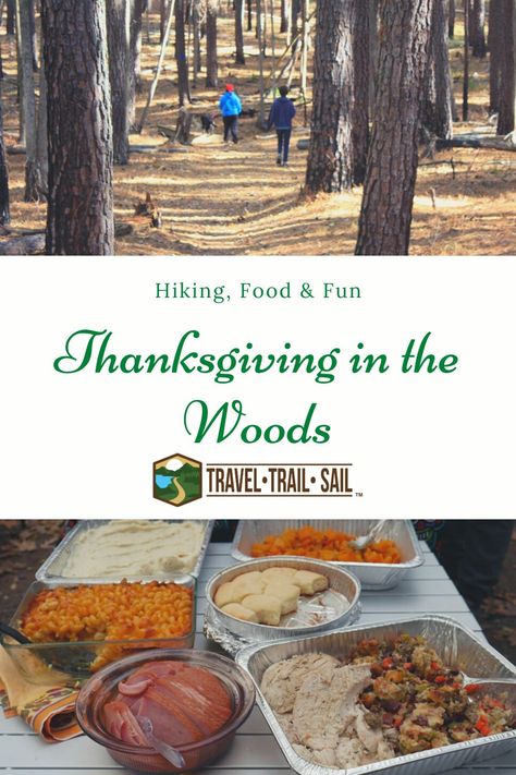 Thanksgiving in the Woods is one of our favorite camping traditions. Great food and friendship. #thanksgiving #camping #thanksgivingcamping #rv Thanksgiving Over A Campfire, Thanksgiving Camping Ideas, Camping For Thanksgiving, Thanksgiving Camping Meals, Thanksgiving Camping Food Ideas, Camping Thanksgiving Recipes, Campfire Thanksgiving, Louisiana Thanksgiving, Camping Thanksgiving Dinner