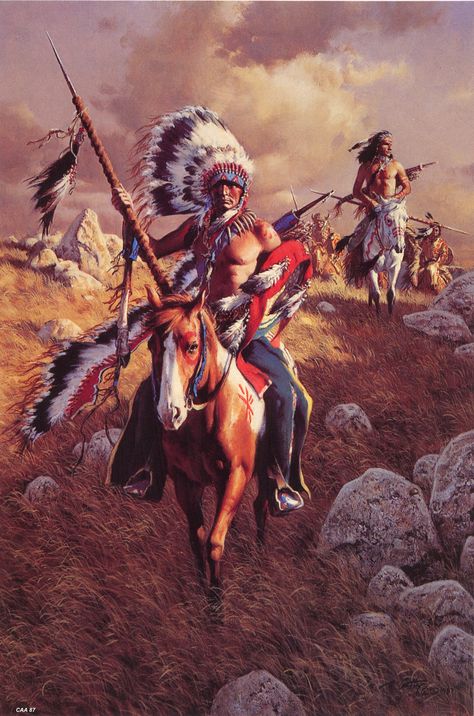 Frank McCarthy kK American Indian Artwork, Native American Paintings, Native American Warrior, Native American Images, Native American Pictures, Wilde Westen, Native American Quotes, Native American Artwork, Native American Photos