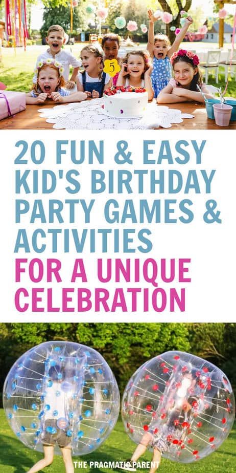 Discover 20 fun, unique & easy-to-organize birthday party games & activities for kids, complete with supply lists for a special celebration. Outdoor Girls Birthday Party, Kid Party Activities, Easy Birthday Party Games, Party Activities For Kids, Games Activities For Kids, Backyard Birthday Parties, Simple Birthday Party, Birthday Party Games For Kids, Birthday Traditions