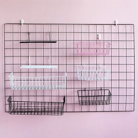 Smarter Shopping, Better Living! Aliexpress.com Grid Photo Wall, Grid Decor, Modern Industrial Decor, Hanging Rack, Organic Decor, Shed Homes, Art Storage, Wall Accessories, Sustainable Furniture