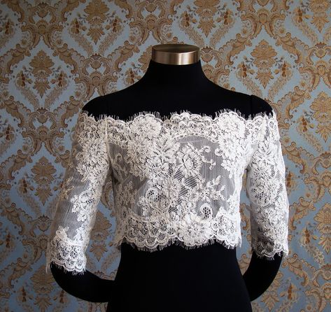 Bridal Bolero Jacket, Wedding Dress Topper, Dress Topper, Wedding Bolero, Vintage Inspired Wedding Dresses, Bolero Wedding, Bridal Bolero, Lace Bolero, Bridal Tops