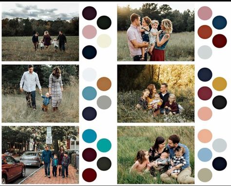 Photography Clothing Guide, Colours For Family Photoshoot, Style Guides For Photography Clients, Colour Palette For Photoshoot, Colour Palette Family Photoshoot, Mixing Patterns Family Photos, Photography Wardrobe Guide, Family Photoshoot Colour Palette, Style Guide For Photography Clients