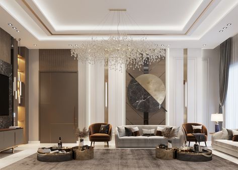 NEO CLASSIC LIVING ROOM on Behance Neo Classic Living Room, Modern Lobby, Classical Kitchen, Kitchen Ceiling Design, Modern Luxury Living Room, Small Lounge, Ceiling Design Modern, Lobby Interior, Classic Interior Design