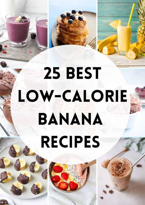 Banana Recipes For Breakfast, Low Calorie Banana Muffins, Recipes For Breakfast Healthy, Low Calorie Banana, Low Calorie Banana Bread, Healthy Low Calorie Breakfast, Banana Breakfast Recipes, Healthy Banana Recipes, Creative Sweets