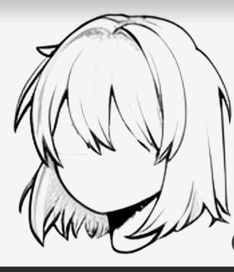 Short Hairstyles Drawing Reference Female, Anime Hairstyles Female Hair Reference Short, Short Hair Reference Drawing Female, Hair Short Drawing, Chibi Hair Female, Hairstyles Anime Female, Cute Anime Hairstyles Female, Chibi Short Hair, Hair Ideas Drawing Female