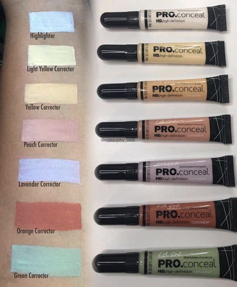 Concealer Tips, Make Up Kits, Skin Tone Makeup, Colour Correcting, Color Correcting Concealer, Makeup Order, Makeup Brushes Guide, Correcting Concealer, Makeup Shades