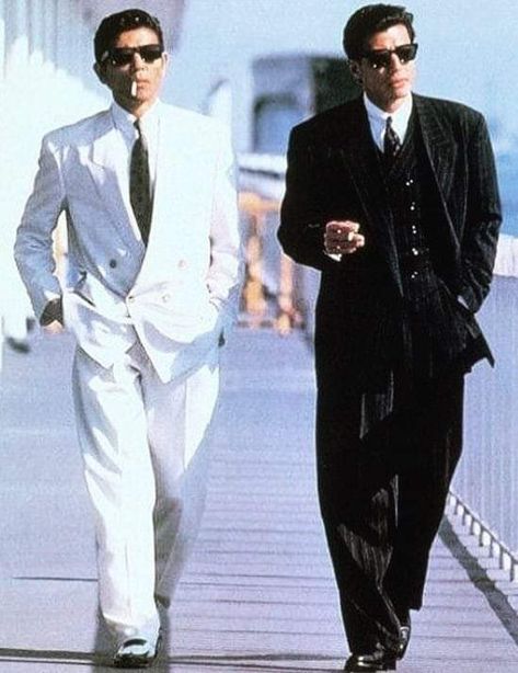 90s Tuxedo Men, Oversized Suits Men 90s, 90s Suit Men, Yuppie Aesthetic, 90s Suits, Two Men In Suits, 1970s Mens Suit, Mafia Fashion, Japanese Suit