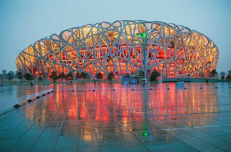 Beijing National Stadium, The Shard London, Singapore Photos, Sands Hotel, Unusual Buildings, National Stadium, Renzo Piano, Tokyo Tower, Birds Nest