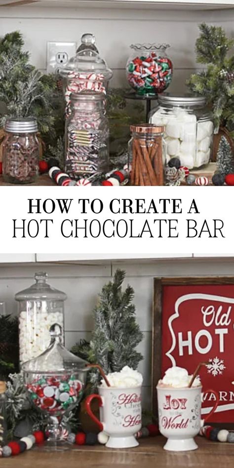 Hot Chocolate Bar Coffee Hot Chocolate Bar, Diy Hot Chocolate Bar, Slow Cooker Hot Chocolate Recipe, Hot Cocoa Bar Christmas, Holiday Party Food, Cold Christmas, Diy Hot Chocolate, Hot Chocolate Bar, Quiet Evening