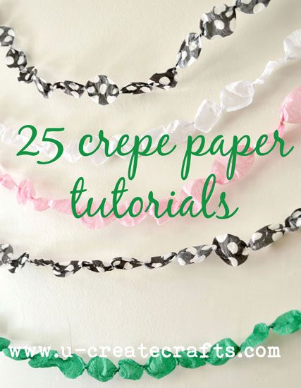 25 Crepe Paper Tutorials! Great ideas! Crepe Paper Garland, Diy Crafts Tutorials, Crepe Paper Crafts, Paper Garlands, Pinky Girl, 2 Princess, Hallowen Ideas, Paper Streamers, Diy Craft Tutorials