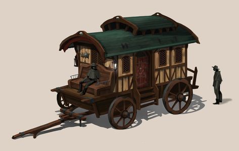 Fantasy Carriage, Magic Items, Rpg Map, Fantasy House, Fantasy Places, Dungeons And Dragons Homebrew, Fantasy Concept Art, Dungeon Master, 판타지 아트