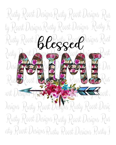 Blessed Mimi, Blessed Grandma, Bleach Shirt, Art Stationary, Sublimation Graphics, Prints Shirts, Png Shirt, Shirt Diy, Design Printable