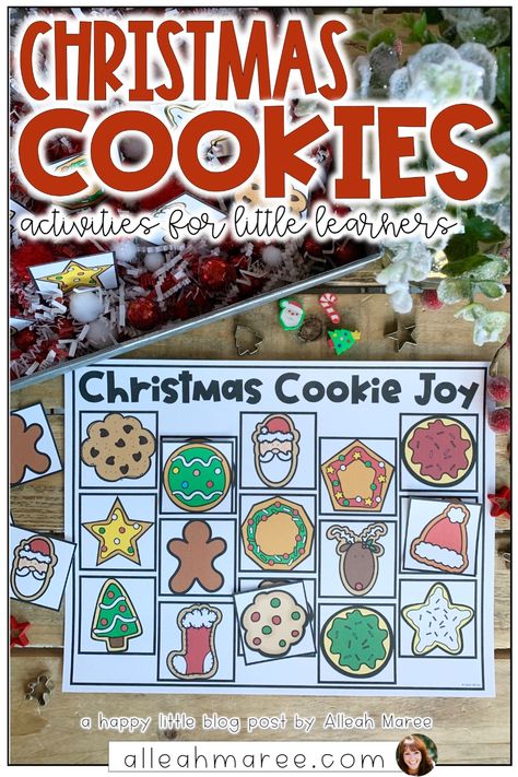 Christmas Cookie Activities For Kids, Christmas Baking Preschool, Deck The Halls Activities For Toddlers, Christmas For Toddlers Activities, Holiday Theme Preschool, Cookie Theme Preschool, Cookie Activities For Preschool, December Toddler Activities, Christmas Cookie Craft