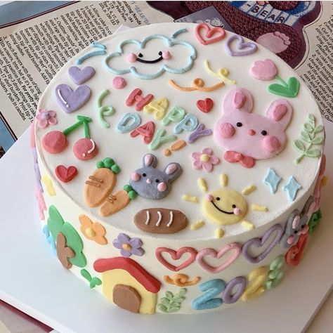 Cool Birthday Cake, Cakes Creative, Baby Birthday Cake, Cute Birthday Cake, Cute Birthday Party, Cake Funny, Pastel Cake, Birthday Cake Decorating Ideas, Pastel Cupcakes