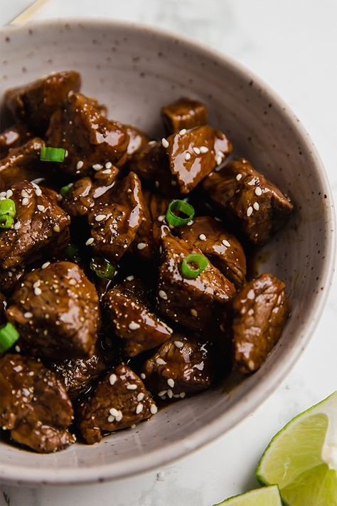 Healthy Clean Dinner, Teriyaki Steak Bites, Beef Bites, Teriyaki Steak, Clean Dinner Recipes, Unbound Wellness, Steak Bites Recipe, Beef Steak Recipes, Teriyaki Beef