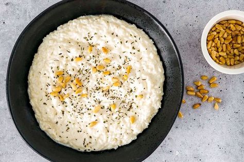 Yogurt Rice, Beautiful Baking, Enamel Dutch Oven, Porridge Recipes, Rice Porridge, Leftover Rice, Rice Pudding, Serious Eats, Middle Eastern Recipes