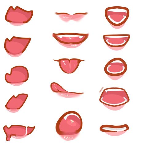 Mouth Drawing Reference Gacha, Gacha Mouth Props, Gacha Life Reference, Gacha Mouth Reference, Gacha Custom Mouth, Drawing Base Mouth, Gacha Mouths Base, Gacha Mouth Drawing, Mouth Base Drawing