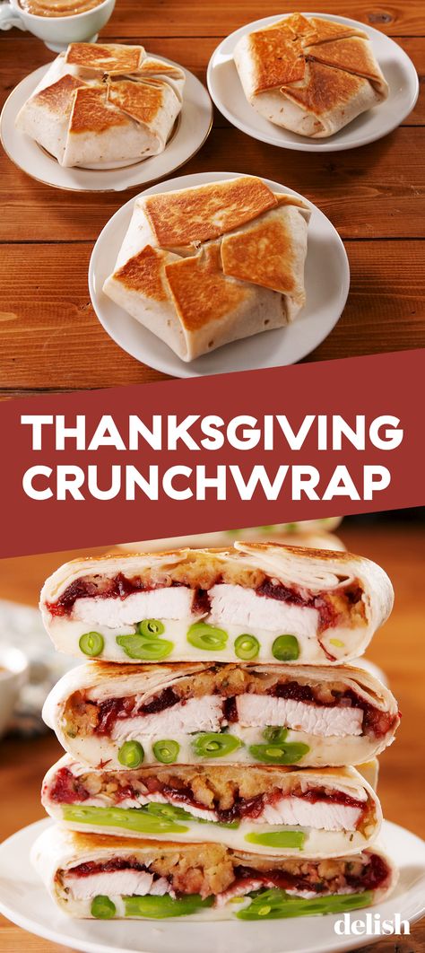 Tacobell Crunchwrap, Tortilla Hack, Crunchwrap Recipe, Leftover Ideas, Thanksgiving Breakfast, Thanksgiving Leftover, Thanksgiving Leftover Recipes, Turkey Leftovers, Leftover Recipes