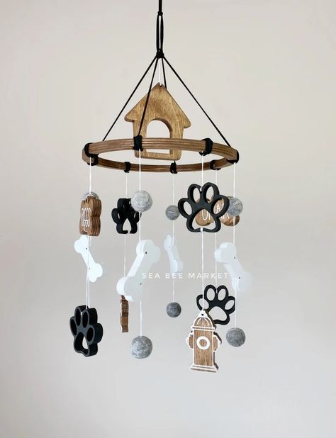 Puppy Dog Crib Mobile Puppies Themed Nursery Decor Gender Neutral Hanging Crib Mobile - Etsy Vintage Cowboy Nursery, Puppy Dog Nursery, Puppy Nursery Theme, Nursery Decor Gender Neutral, Hanging Crib Mobile, Cowboy Nursery, Hanging Crib, Puppy Nursery, Wooden Cribs