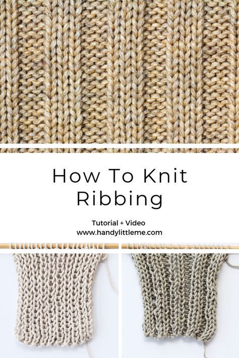 How to knit for beginners - Learn how to knit the rib stitch with this easy to follow video tutorial. If you are learning how to knit, take a look at the knitting basics and learn all you need to know about ribbing! #knitting #knittingtutorials #knittingbasics #ribbing #knittingtechniques Knit Rib Stitch, Ribbing Knitting, Knit For Beginners, Knit Stitches For Beginners, Easy Ribs, Rib Stitch Knitting, Knitting Basics, Knitting Tutorials, Rib Stitch