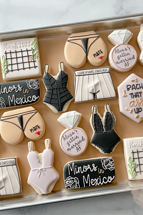 Bachelorette Cookies Decorated Funny, Bachelorette Party Cookies Funny, Bachelorette Themed Cookies, Bachelorette Party Cookies Decorated, Bachelorette Cookies Decorated, Bachelorette Cookie Ideas, Bach Cookies, Bachelorette Sugar Cookies, Bachelor Party Cookies