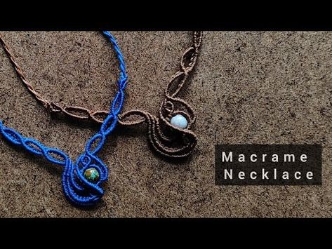 (9) macrame necklace |macrame necklace with beads |macrame jewelry|diy and crafts - YouTube Micro Macrame Choker Tutorial, Macrame Choker Tutorial, Macrame Jewelry Diy, Micro Macrame Necklace, Macrame Creations, Beads Macrame, Macrame Choker, Necklace With Beads, Necklace Macrame