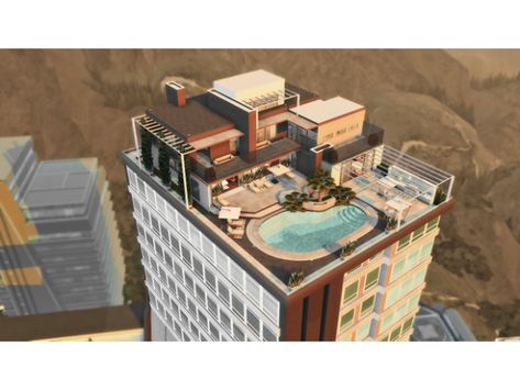 LUXURY PENTHOUSE WITH 5 BEDROOMS by mtsims - The Sims 4 Download - SimsFinds.com Luxury Homes Sims 4, Sims 4 Rooftop Apartment, Sims 4 Luxury Living Room, Sims 4 Luxury Apartment Cc, Sims 4 Rooftop Lounge, Sims 4 Mafia House, Torendi Tower Penthouse Sims 4, Sims4 Luxury Cc, Sims4 Penthouse