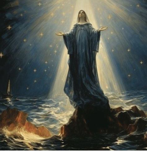 The Coronation Of Virgin Mary, Our Lady Star Of The Sea, Coronation Of Mary, Lady Of The Sea, Catholic Gentleman, Mary The Virgin, Star Of The Sea, Dark Beach, Mary Art