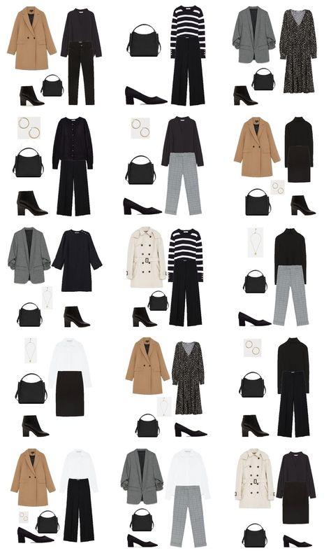 Autumn Capsule Wardrobe 2018. Workwear Outfit Options Mom Office Outfit, Autumn Capsule Wardrobe, Workwear Winter, Winter Workwear, Fesyen Islam, Fashion Work Outfit, Outfit Options, Capsule Wardrobe Work, Fashion Capsule Wardrobe