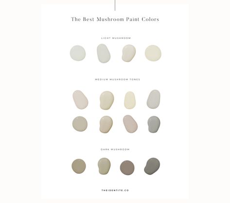 The Best Mushroom Paint Colors for Your Kitchen - The Identité Collective Best Putty Paint Color, Farrow And Ball Mushroom Paint, Amber Interiors Paint Colors, Putty Color Paint, Mcgee And Co Paint Colors, Putty Paint Color, Putty Colored Kitchen Cabinets, Best Mushroom Paint Colors, Mushroom Colors