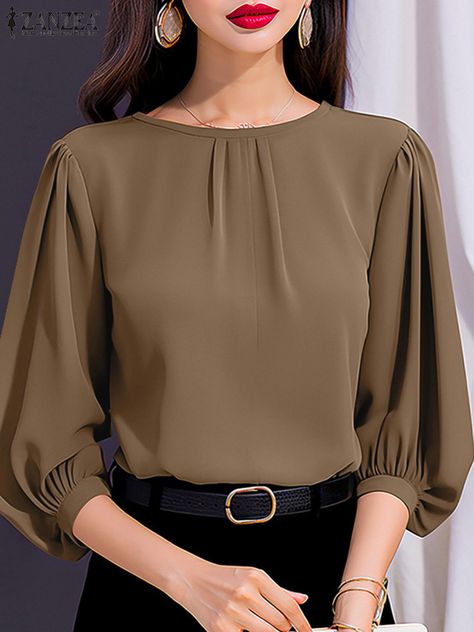 Women Tops Design Formal, Tops For Office Wear, Corporate Blouse, Stylish Sleeves, Blouse Simple, Blouse For Women, Office Shirts For Women, Elegant Tops For Women, Office Blouses For Women