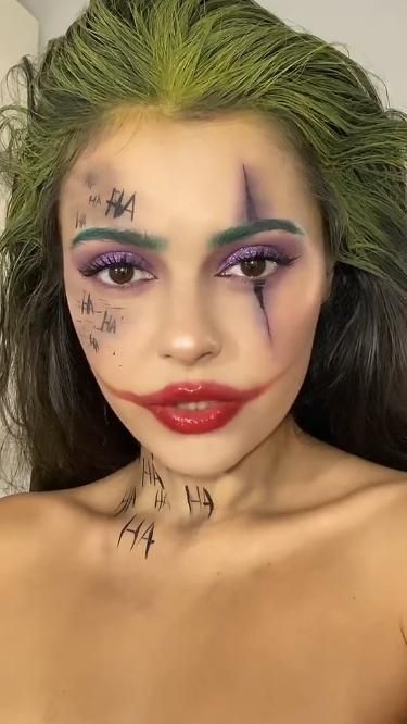 Nem Halloween Makeup, Joker Halloween Makeup, Joker Halloween Costume, Halloweenský Makeup, Joker Halloween, Joker Makeup, Classy Halloween Costumes, Creepy Halloween Makeup, Cute Halloween Makeup