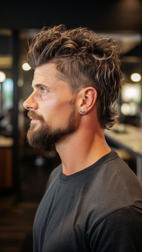 The Ultimate Guide to Mullet Mastery: 25 Styles For Men to Try Now Cool Short Mens Haircut, Mens Taper Mullet, Business Mullet Men, Edgy Mullet Mens, Men Hair Mullet, Men’s Hair Trends, Faded Mullet Haircut For Men, Cute Mullet Boys, Kids Modern Mullet Haircut