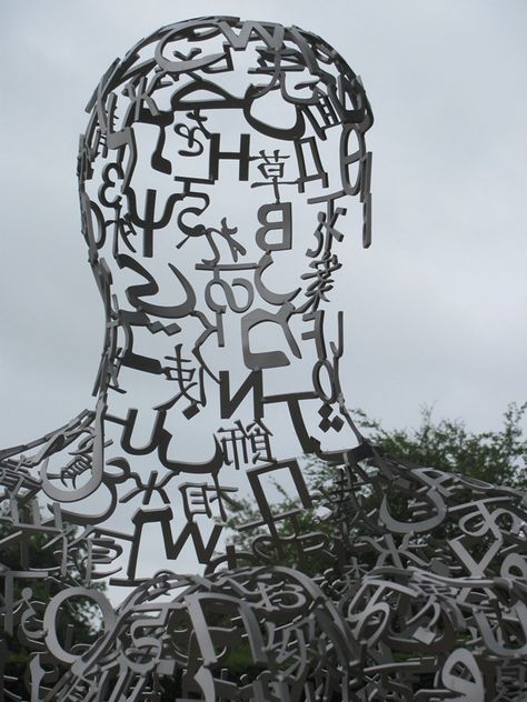 Yorkshire Sculpture Park Text Sculpture, Word Sculpture, Letter Sculpture, Freedom Poster, Conceptual Sculpture, Jaume Plensa, Yorkshire Sculpture Park, Sculpture Head, Philosopher's Stone