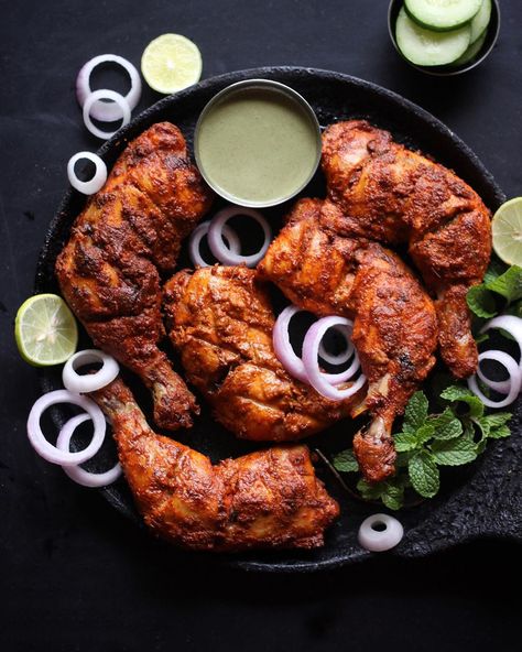 Indu Mathew on Instagram: “Here’s the recipe for Tandoori Chicken. Swipe left for a quick video. . Follow @my_hunger_diaries . Clean a kg of chicken thighs and legs.…” Tandoori Chicken Tikka, Chicken Tandoori, Spicy Snacks Recipes, Time Pass, Chicken Bowl, Spicy Snacks, Chicken Tikka, Snacks Recipes, Indian Food