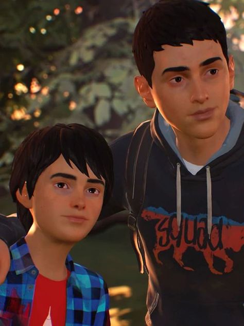 Daniel and Sean Diaz in 'Life is Strange 2'. Diaz brothers, always! Sean And Daniel, Vortex Club, Video Game Themed Bedroom, Diaz Brothers, Sean Diaz, Life Is Strange 2, Lis 2, Daniel Diaz, Life Is Strange Fanart