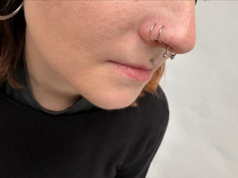 • double nostril • • • • • #budapestpiercing #nostrilpiercing #nosering #septum #piercing #budapest Double Nostril, Double Nostril Piercing, Nostril Piercing, Inked Men, Septum Piercing, Tattoo Studio, Budapest, Tattoos For Guys, Tattoos