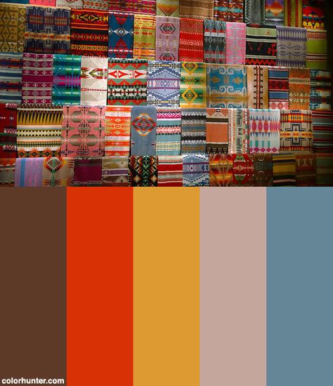 Navajo+Blankets+At+Chihuly+Garden+And+Glass+Color+Scheme Native American Color Palette, Glass Color Palette, Santa Fe Style Decor, Southwestern Color Palette, Color Scenes, Navajo Blankets, Dye Inspiration, Chihuly Garden, Southwestern Colors