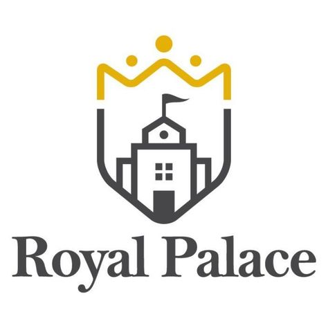 Royal Palace Logo Template Palace Brand, Examples Of Logos, Frame Logo, The Fort, Geometric Logo, Premium Logo, Royal Palace, Color Theme, Logo Design Template