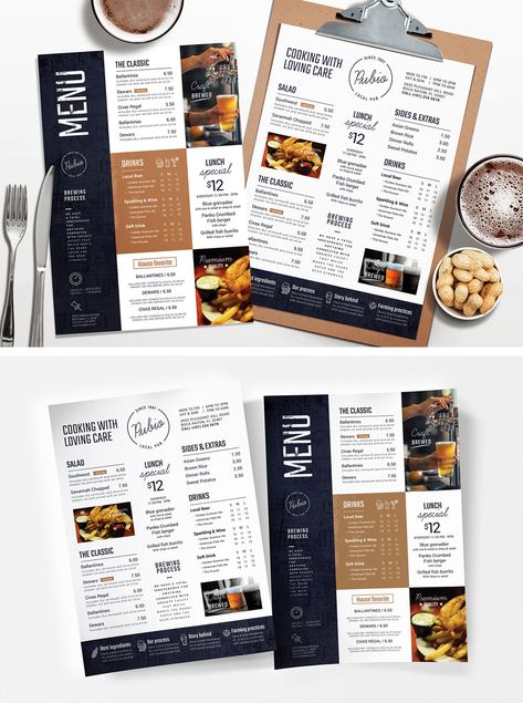 Restaurant Menu Design Ideas Templates, Bar Menu Design Ideas, Menu List Design, Menu Bar Design, Menu Ideas Restaurant, Food Menu Design Ideas, Bar Menu Ideas, Restaurant Menu Card Design, Restaurant Menu Ideas