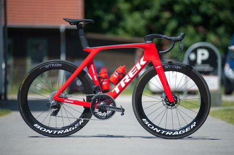 Cyclingnews on Instagram: "Mads Pedersen’s brand new Trek Madone is ready for the Tour de France 🔥 Check out our in-depth look at Trek's brand new flagship racer, link in bio 🔗 Photo: @peterstuart3 #cyclingnews #trekmadone" Trek Madone, Road Bikes, Road Bike, Link In Bio, Cycling, Look At, Bicycle, Bike, Road