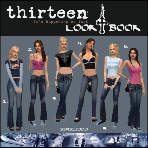 Movie Thirteen, Thirteen 2003, Sims 4 Mm Cc, Sims 4 Body Mods, Tumblr Sims 4, Sims 4 Cc Folder, 2000s Clothes, Casas The Sims 4, Sims 4 Mm