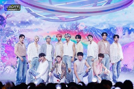 SEVENTEEN '_WORLD' on MCountdown Still Cuts Seventeen Family, Seventeen World, Changchun, School Dropout, Pledis Entertainment, Boy Bands, Seventeen, Family Photos, Songwriting