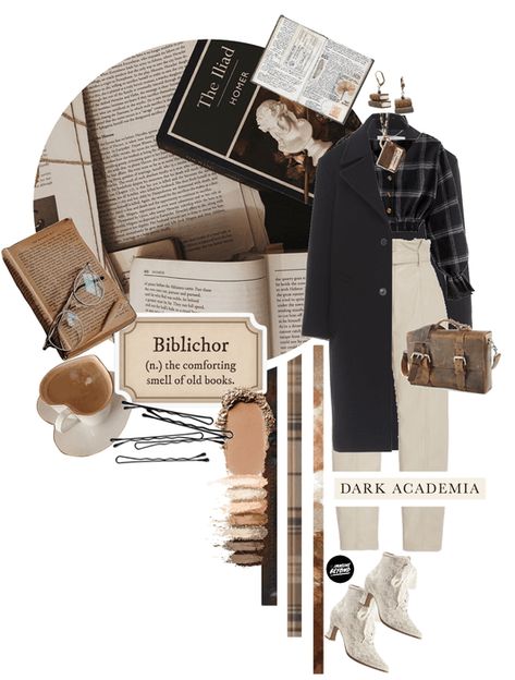 biblichor Outfit | ShopLook Biblichor Aesthetic, Dark Academia Style, Dark Academy, Dark Blue Wallpaper, Shoplook Outfits, Academia Style, Dark Academia Fashion, Academia Fashion, Winter Work