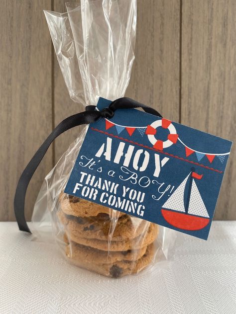 Ahoy its a boy Thank You favor tags SET of 20/ Nautical baby | Etsy Nautical Baby Shower Favors, Nautical Baby Shower Boy, Diy Favors, Nautical Baby Shower Invitations, Wedding Welcome Gifts, Ahoy Its A Boy, Edible Favors, Mini Champagne Bottles, Baby Shower Advice