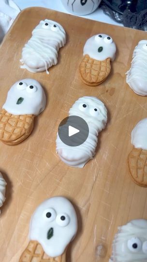 Nutter Butter Ghosts and Mummies! 👻🎃 So spooky cute and super simple too!Comment LINK for the recipe. 👍 #nutterbutter #nutterbutterghostshttps://www.momlovesbaking.com/easy-nutter-butter-spooky-halloween-cookies-recipe/ | Mom Loves Baking | Sam Phillips · How to Dream Butter Butter Ghosts, Halloween Nutter Butter, Nutter Butter Halloween Treats, Nutter Butter Ghosts, Nutterbutter Ghosts, Sam Phillips, Halloween Cookie Recipes, Nutter Butter Cookies, Nutter Butter