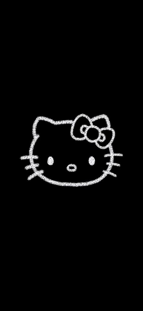 White Hello Kitty Wallpaper, Black And White Hello Kitty, White Hello Kitty, Matching Wallpaper, Edgy Wallpaper, Kitty Wallpaper, Hello Kitty Wallpaper, Black Wallpaper, Profile Picture