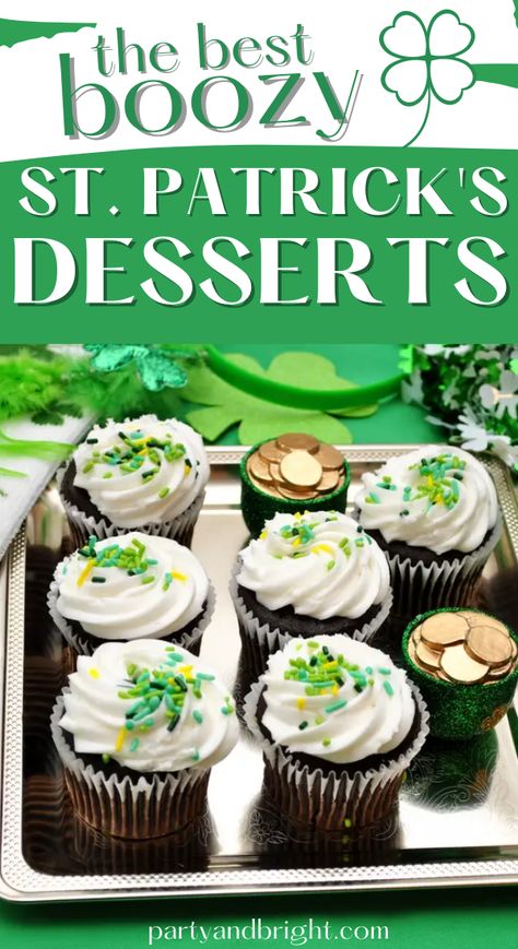 Boozy St. Patrick’s Day desserts are always a great choice when you want to serve something special for the holiday—and whether you are looking or mint green desserts with Baileys or tipsy cakes with Guiness, we’ve got you covered. Such amazing St. Patrick’s Day dessert ideas that your should try! Boozy St Patricks Day Desserts, Saint Patrick’s Day Desserts, Desserts With Baileys, St Patricks Day Desserts Ideas, St Patricks Desserts, Booze Cake, St Patricks Food, St Patrick's Day Dessert, St Patrick's Day Desserts