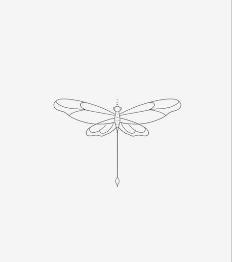 Fine Line Dragonfly Tattoo Design, Firefly Tattoo Fine Line, Dragonfly Tattoo Fine Line, Dragon Fly Tattoo Simple, Dragonfly Tattoo Stencil, Fine Line Dragonfly, Simple Dragonfly Tattoo, Fine Line Dragonfly Tattoo, Baby Dragon Tattoos